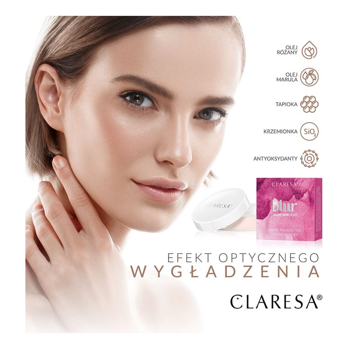 Claresa SUPER POW(D)ER! BLUR Puder Sypki Optycznie Wygładzający Skórę 12g