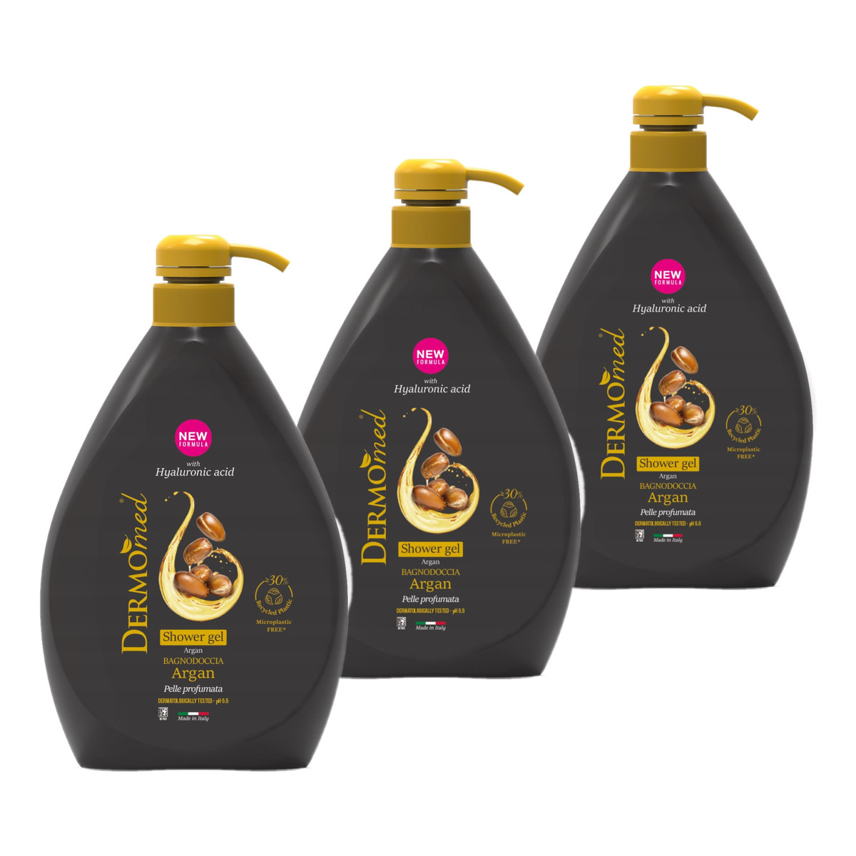 Dermomed Argan Żel pod prysznic olej arganowy 3x1000ml