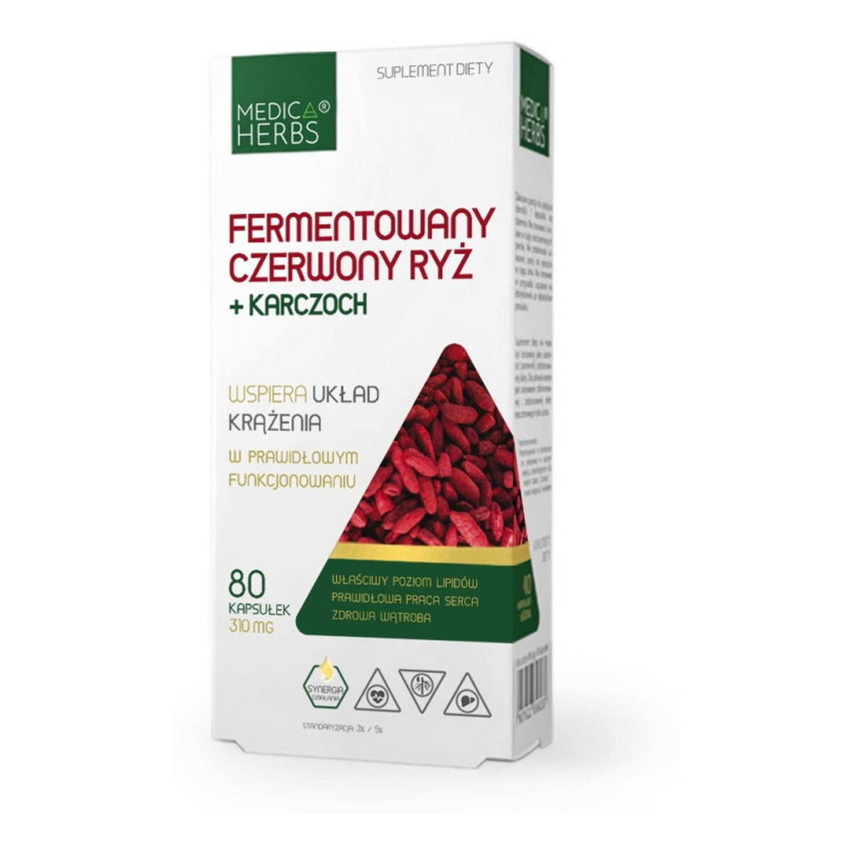 Medica Herbs Fermentowany Czerwony Ryż + Karczoch suplement diety 80 kapsułek