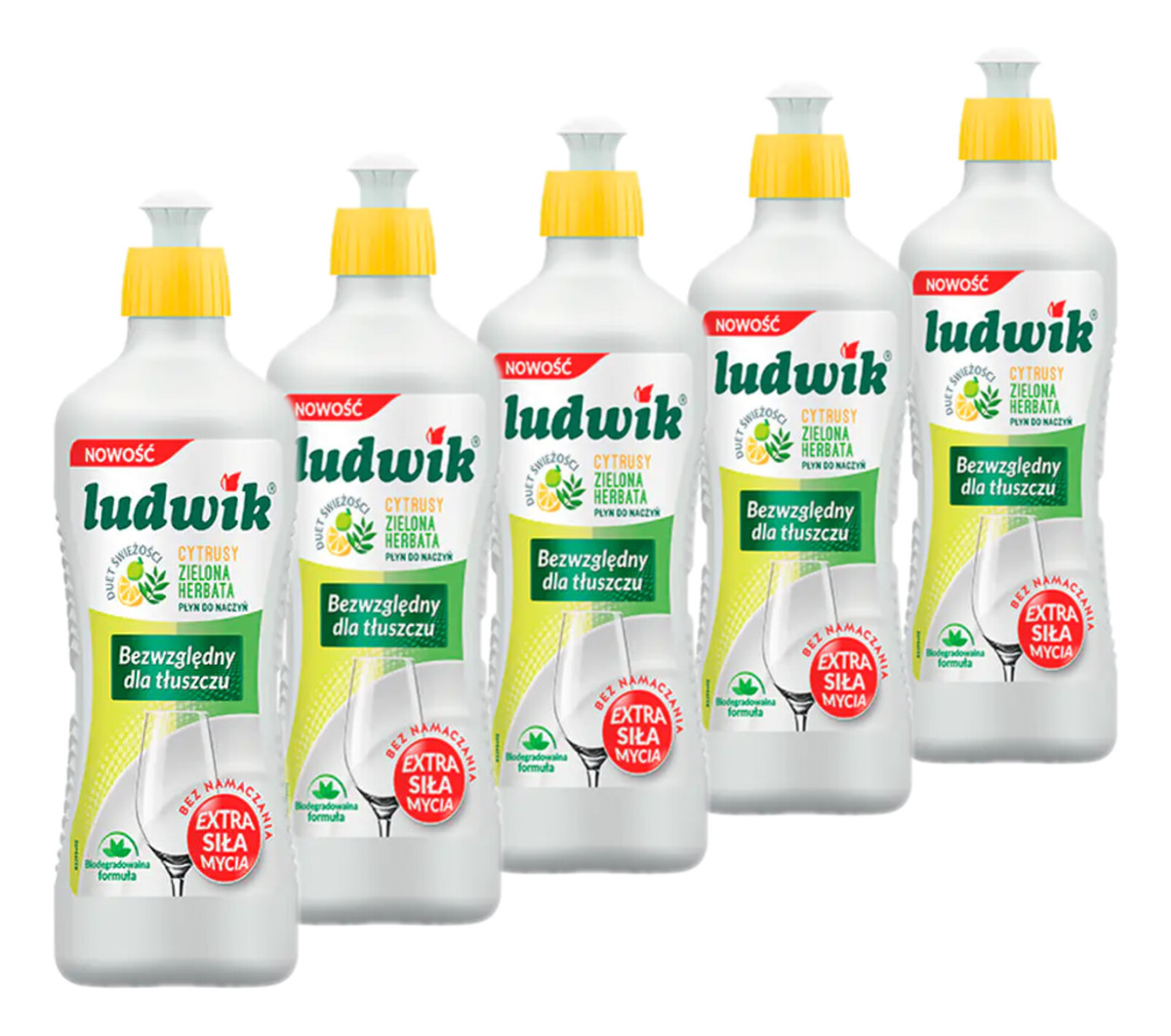 Płyn do mycia naczyń Cytrusy Zielona Herbata 5x900g