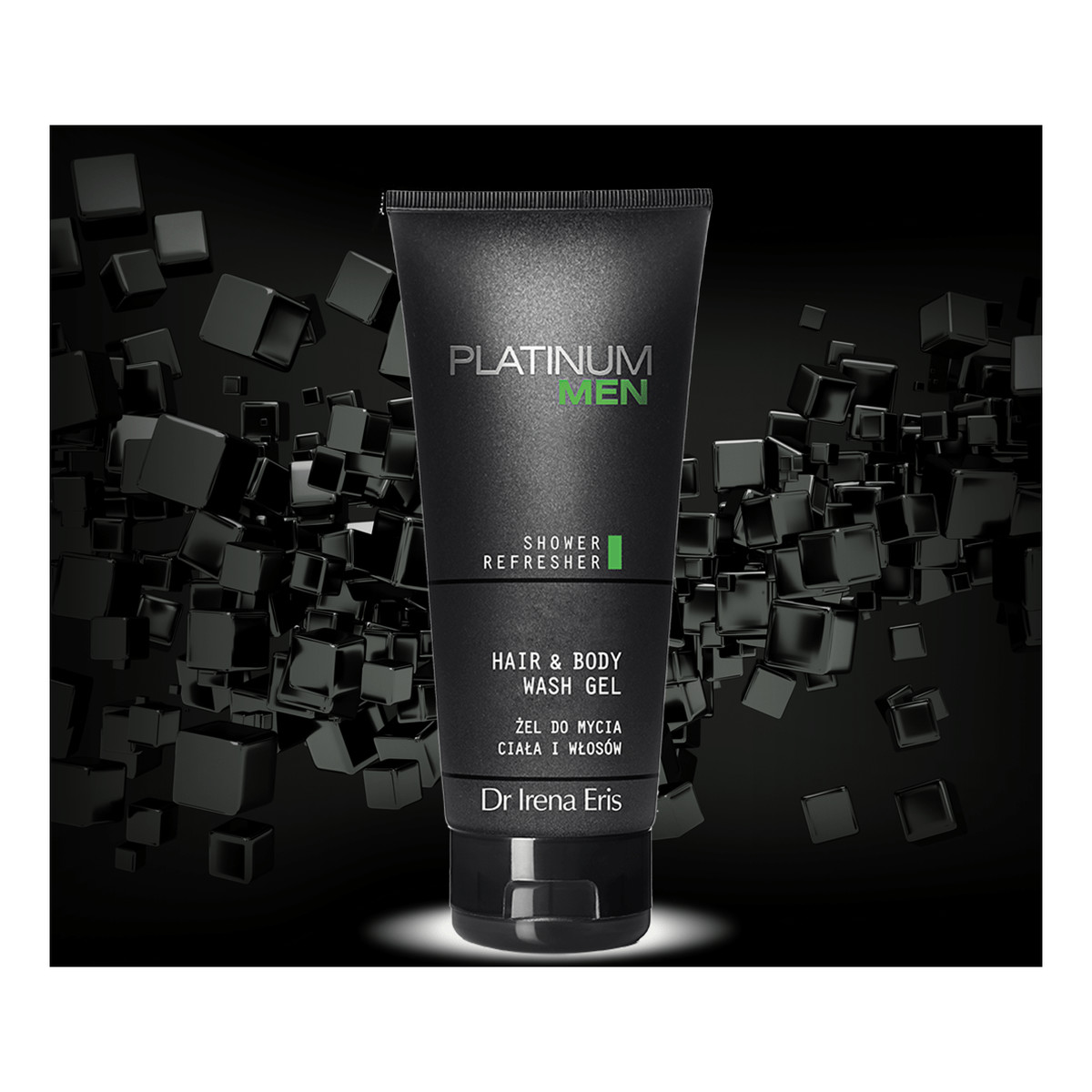 Dr Irena Eris Platinum Men Zestaw Oczyszczający Żel Do Ciała I Włosów 200 ml + Nawilżający Balsam Po Goleniu 50 ml + Krem Regenerujący Do Twarzy 50 ml