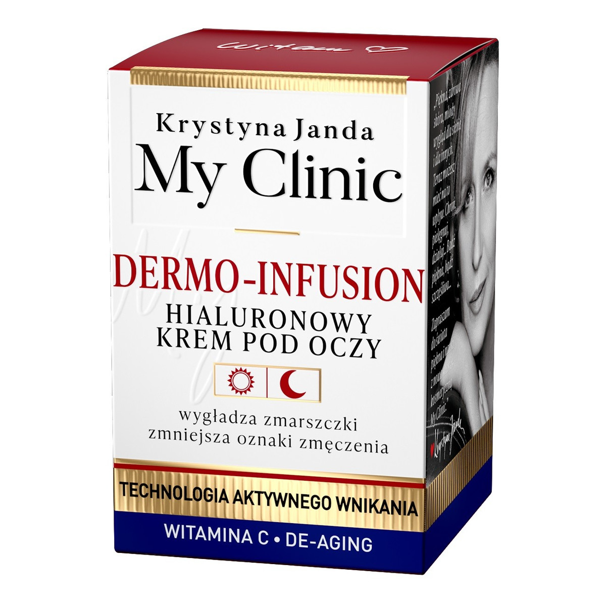 Janda KRYSTYNA JANDA My Clinic Dermo-Infusion Hialuronowy Krem pod oczy na dzień i noc 15ml