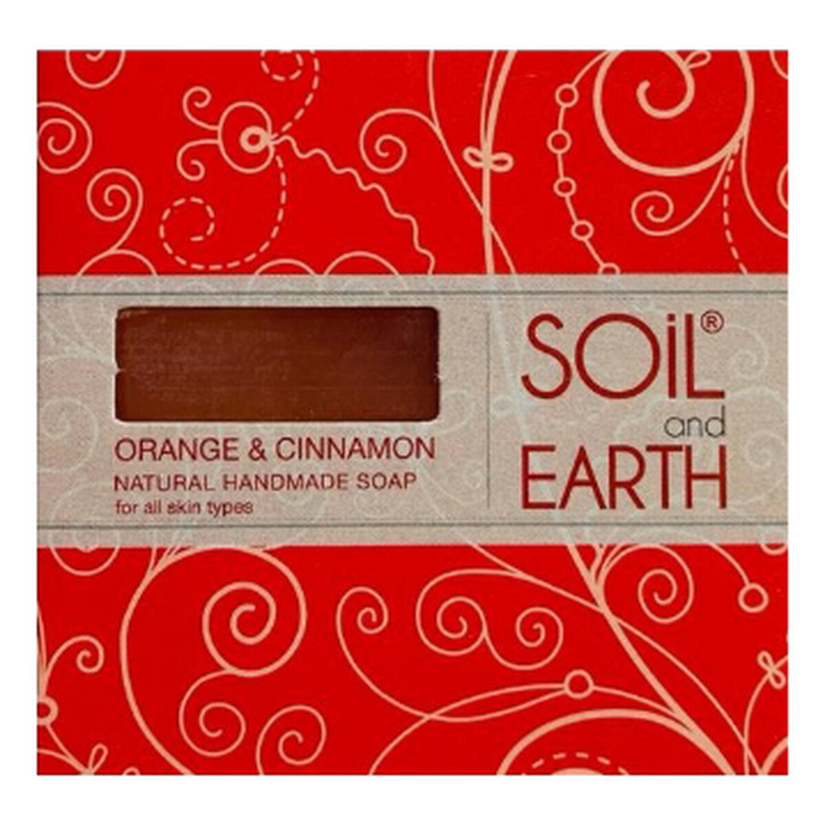 Soil and Earth Ręcznie robione mydło pomarańcza z cynamonem 125g