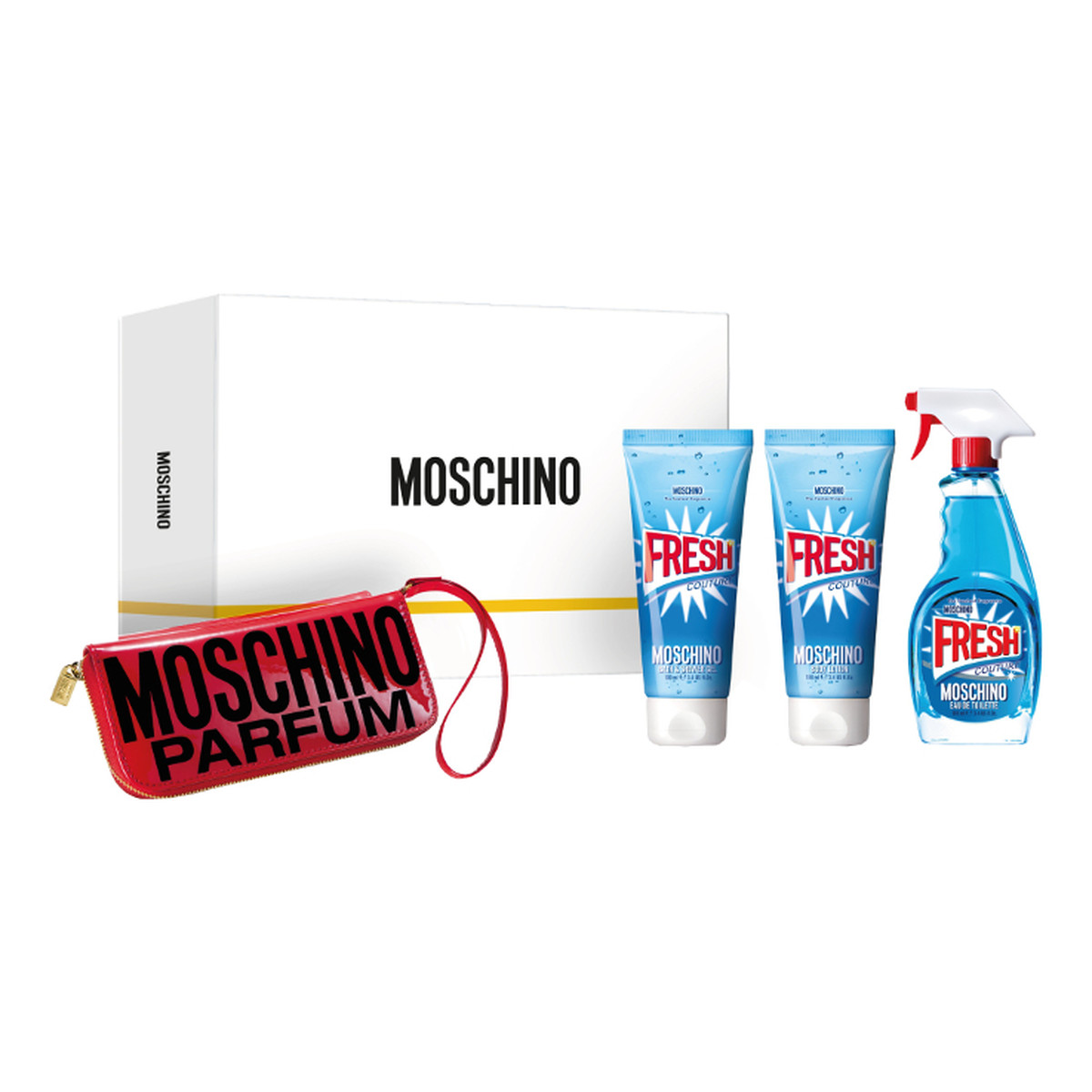 Moschino Fresh Couture zestaw (woda toaletowa 100ml + balsam do ciała 100ml + żel pod prysznic 100ml + zestaw do manicure)