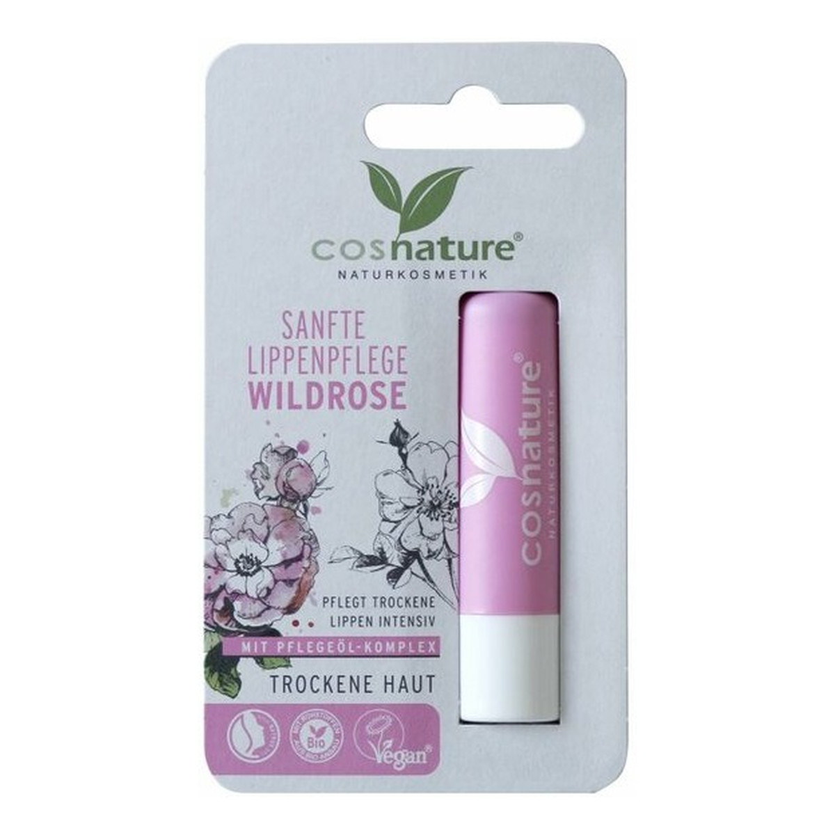 Cosnature Lip Care naturalny ochronny Balsam do ust z olejkiem z dzikiej róży 4,8 g