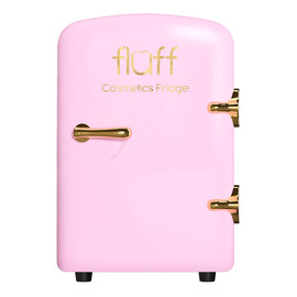 Cosmetics fridge lodówka kosmetyczna ze złotym logo różowa