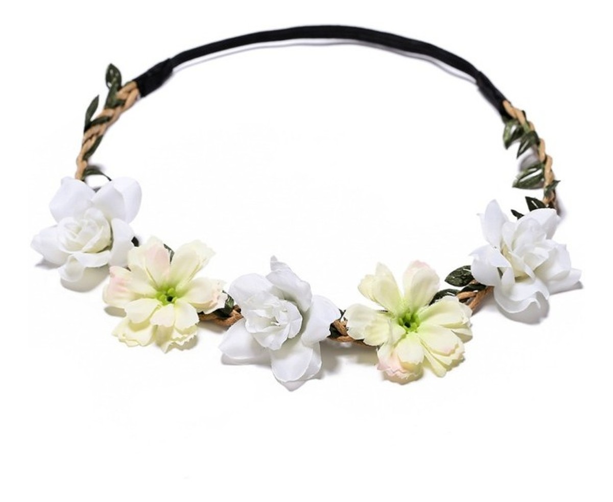 Wianek opaska wianuszek kwiaty bogaty W78B