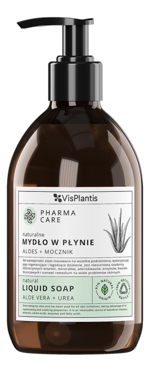 Naturalne mydło w płynie Aloes + Mocznik