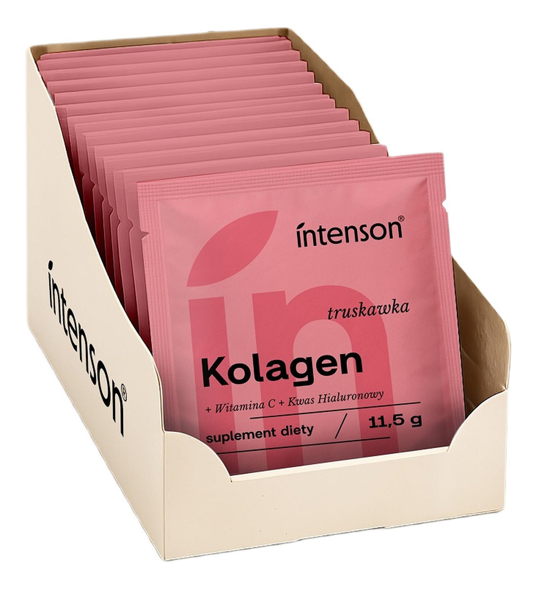 Kolagen + Witamina C + Kwas Hialuronowy suplement diety Truskawka 20x11.5g