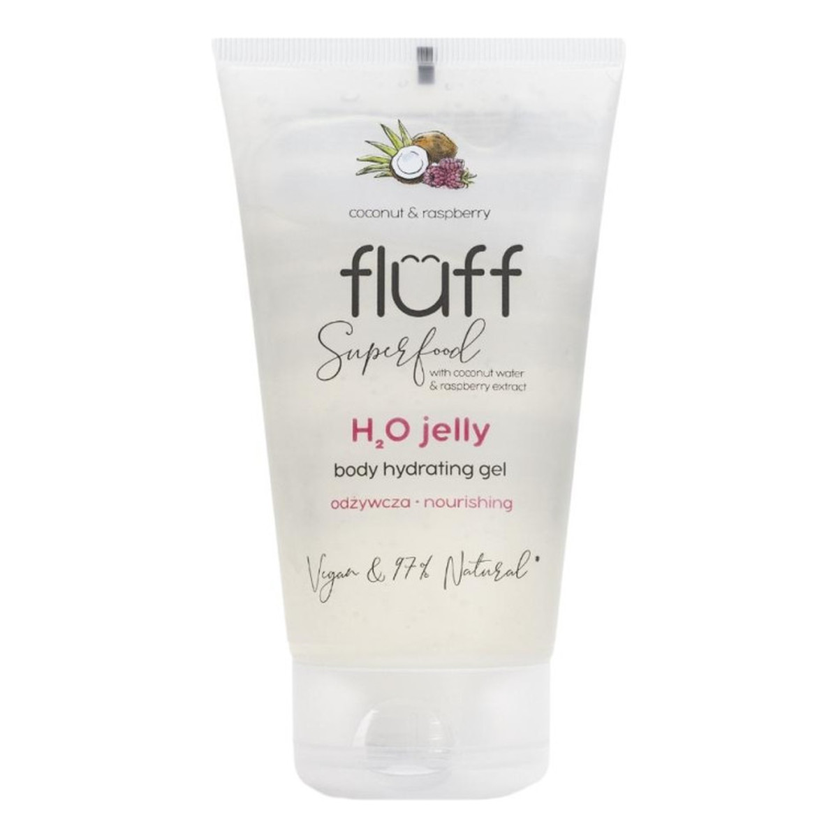 Fluff H2O Woda żelowa kokos i malina 150ml