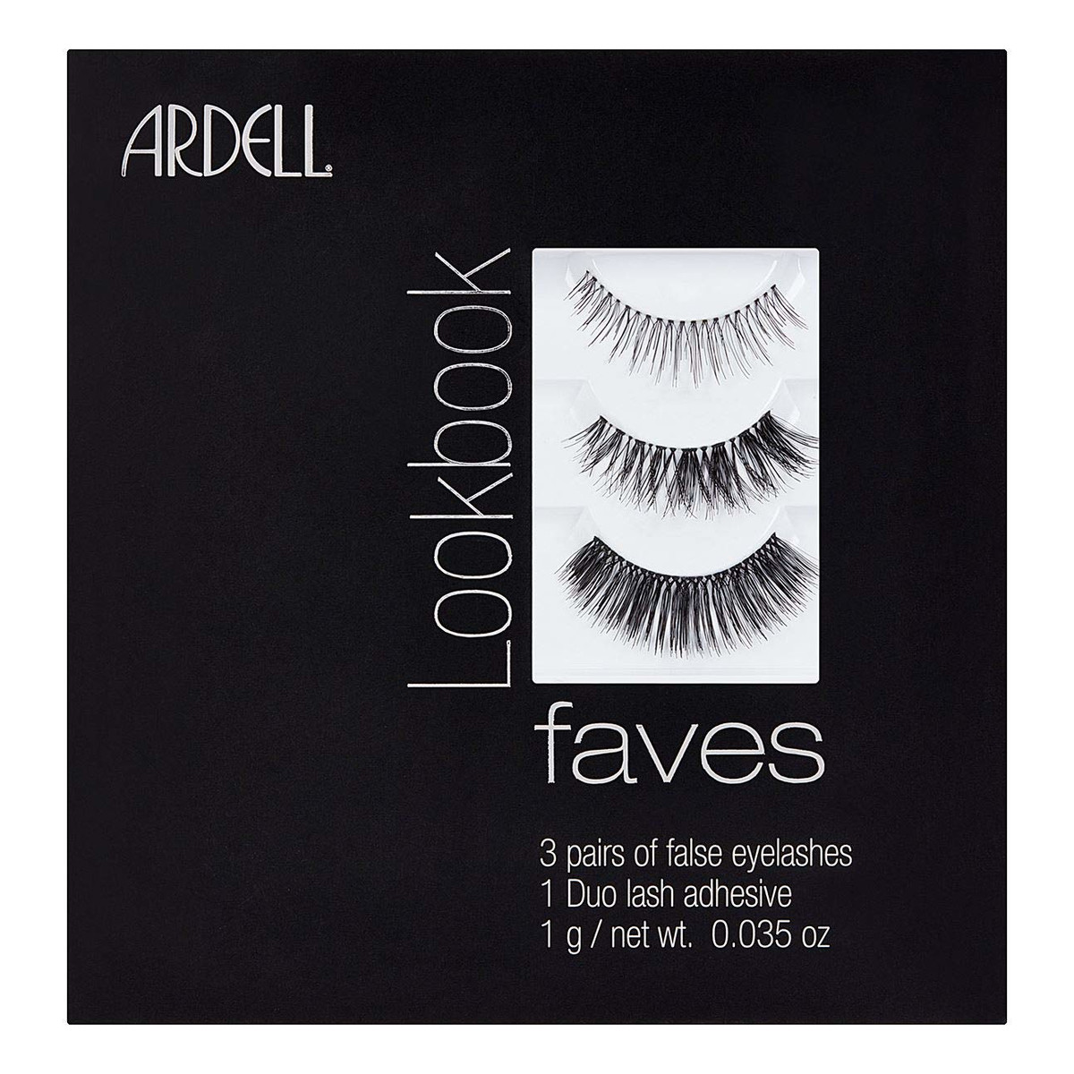 Ardell SET Lookbook Faves 3 Pairs Of False Eyelashes 110 + 120 + 105 + Duo Lash Adhesive 1g