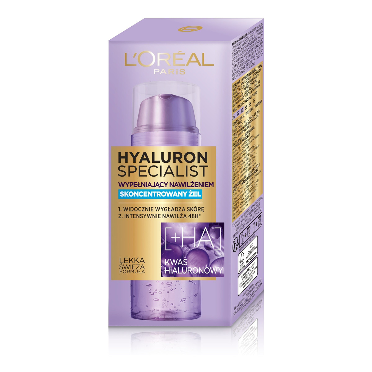 Loreal Hyaluron Specjalist Skoncentrowany Żel wypełniający nawilżeniem 50ml