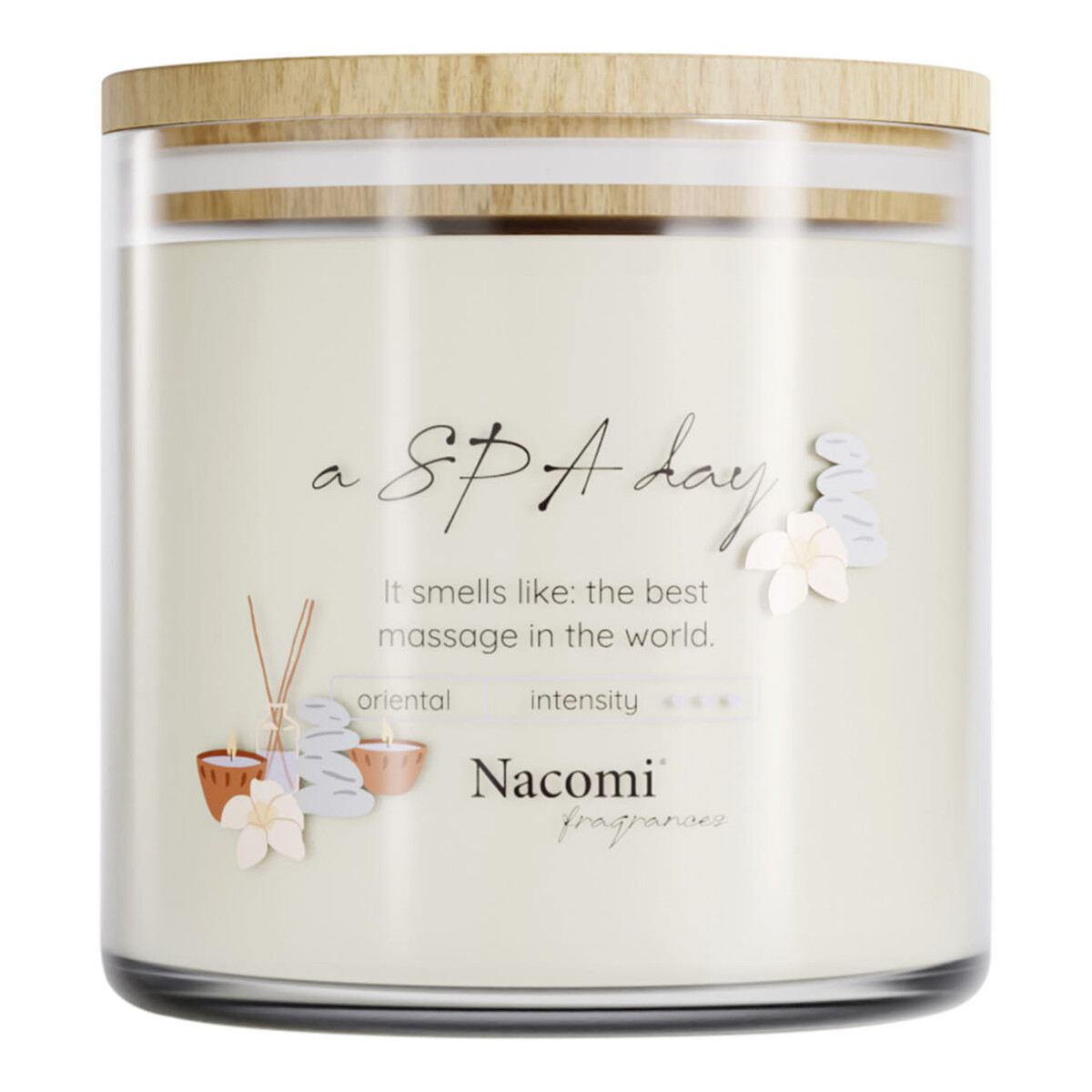 Nacomi Fragrances Świeca zapachowa sojowa - A SPA day 450g
