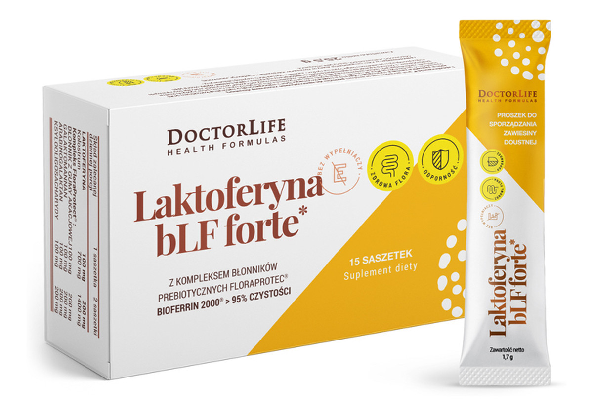 Laktoferyna blf forte 100mg suplement diety 15 saszetek