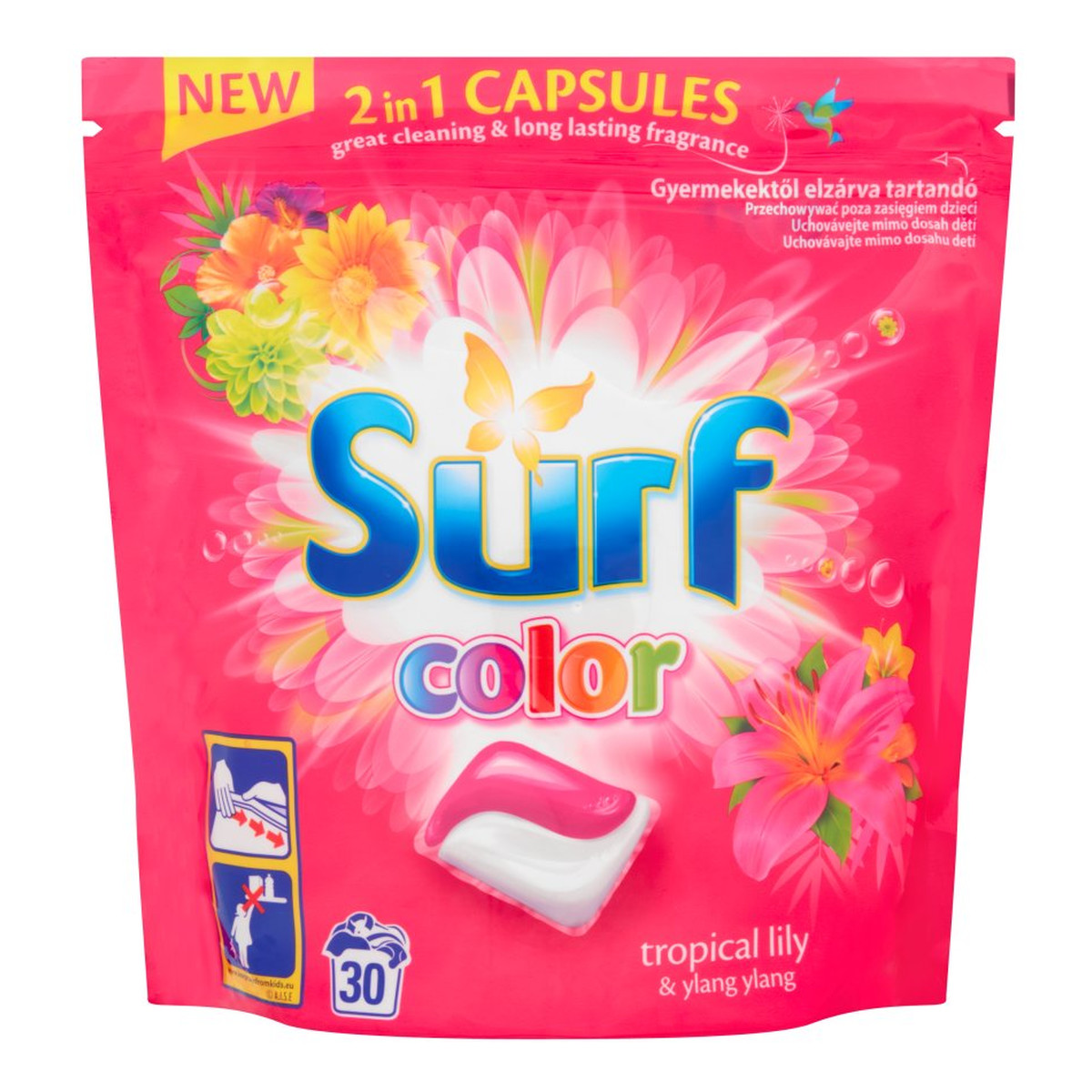 Surf Color Kapsułki do prania do koloru Tropical Lily & Ylang Ylang 30szt 723g