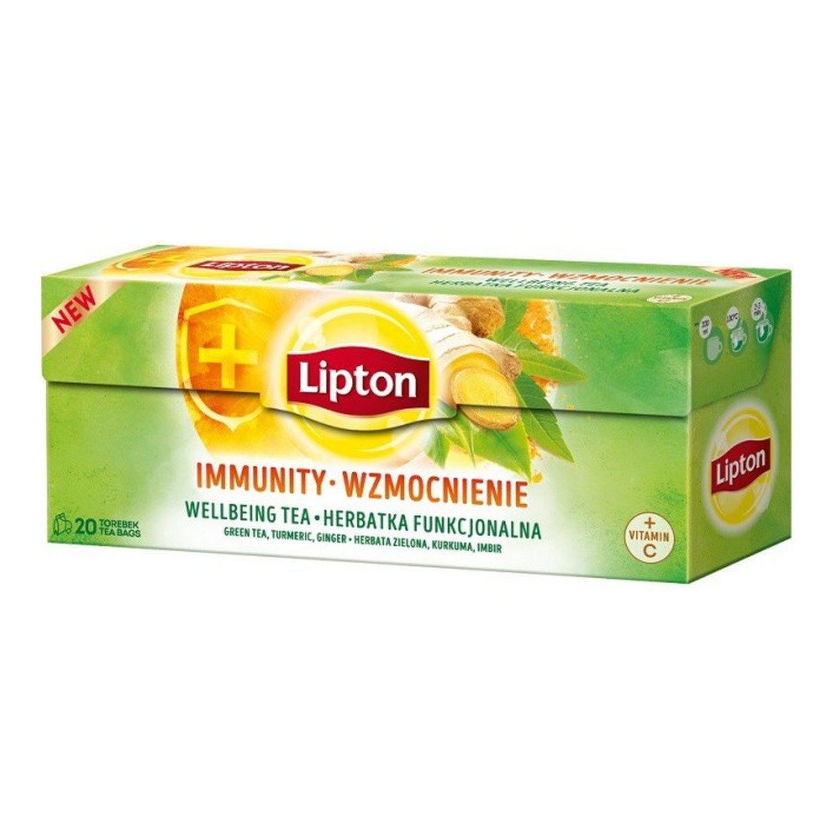 Lipton Wzmocnienie Herbata funkcjonalna 20 torebek 32g