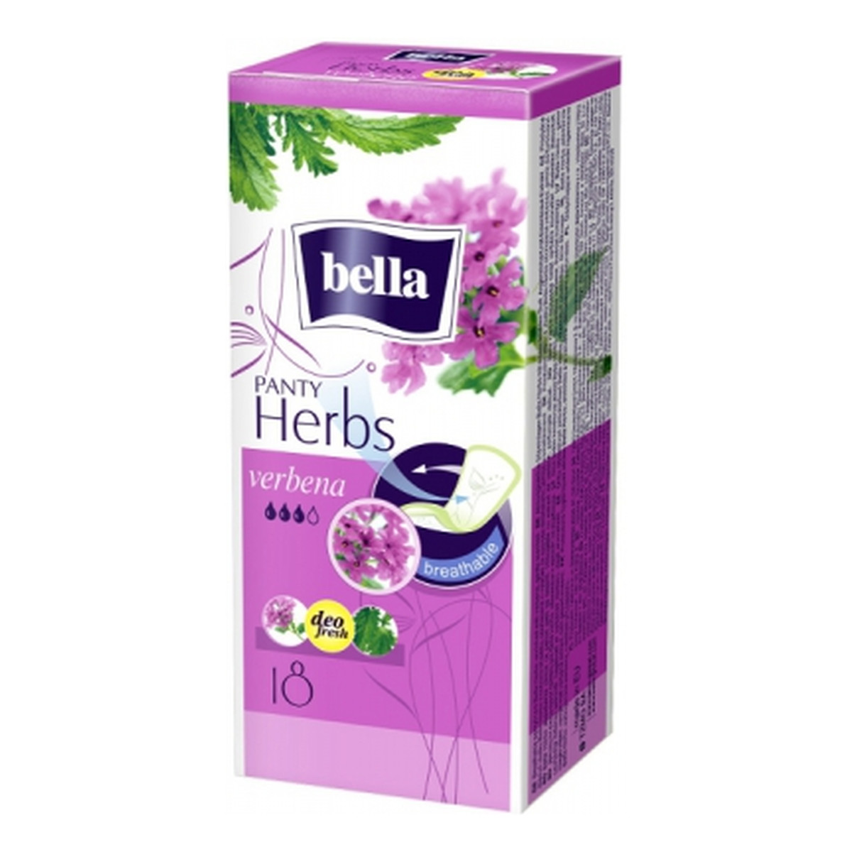 Bella Verbena Herbs Wkładki Higieniczne 18 Sztuk Werbena