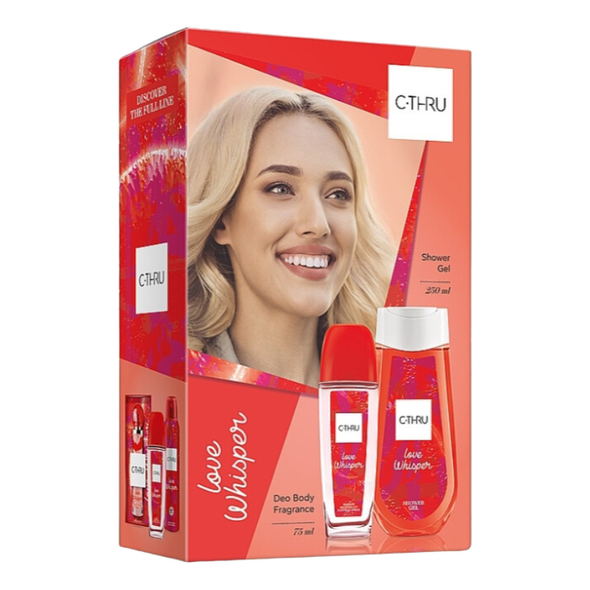 C-Thru Love Whisper Zestaw Prezentowy Dezodorant naturalny spray 75ml + Żel pod prysznic 250ml
