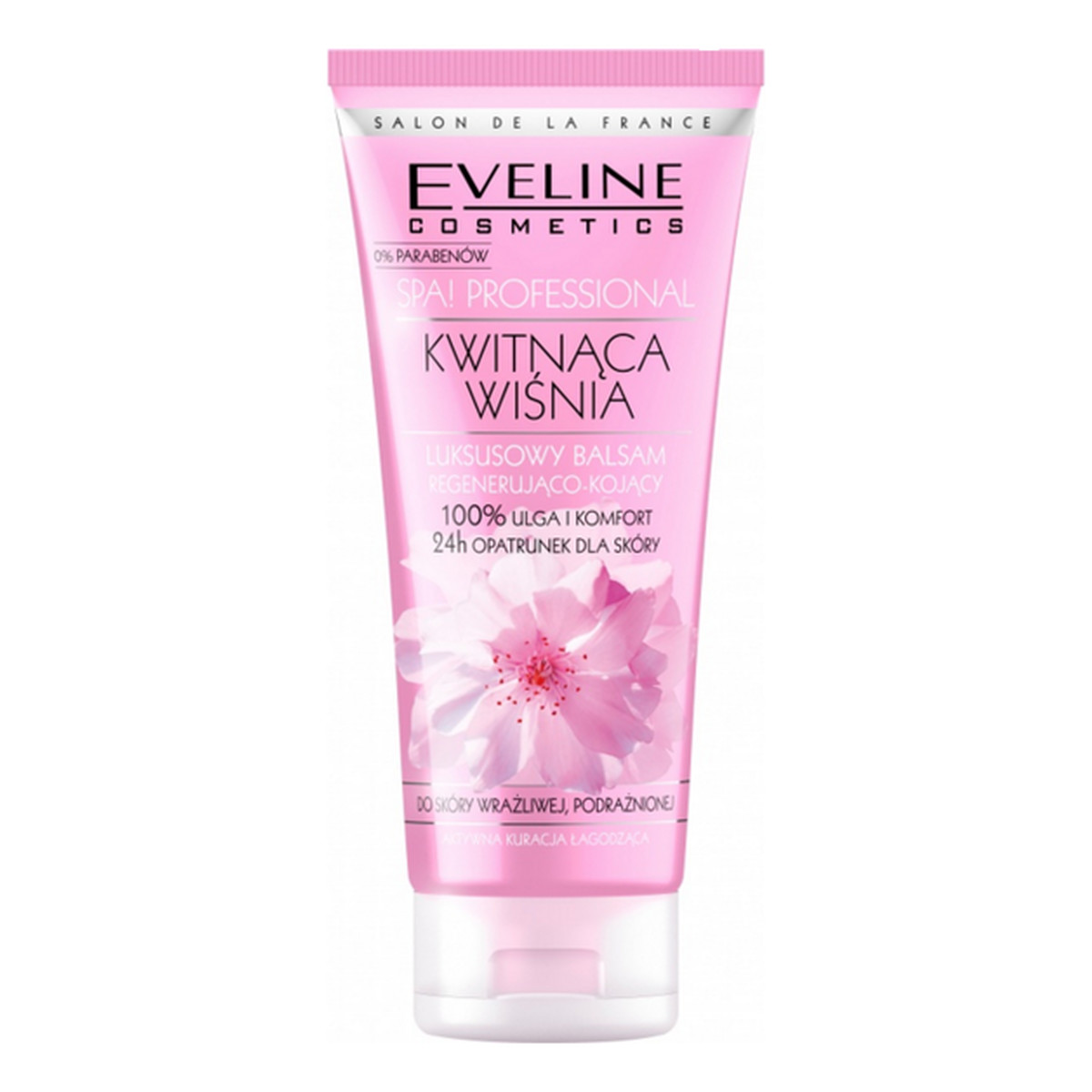 Eveline Spa Profesional Luksusowy Balsam Do Ciała Regenerująco-Kojący Kwitnąca Wiśnia Skóra Wrażliwa i Podrażniona 200ml
