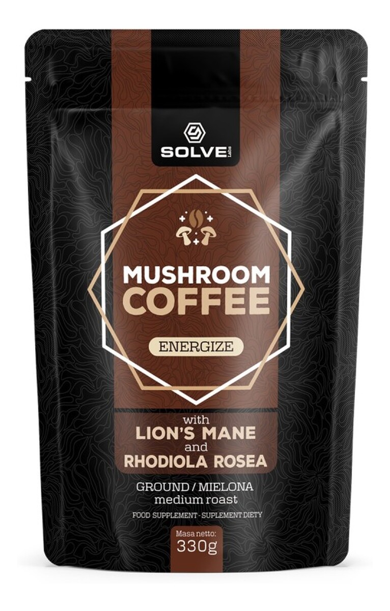 Mushroom coffee kawa mielona arabica lion's mane + rhodiola 330g
