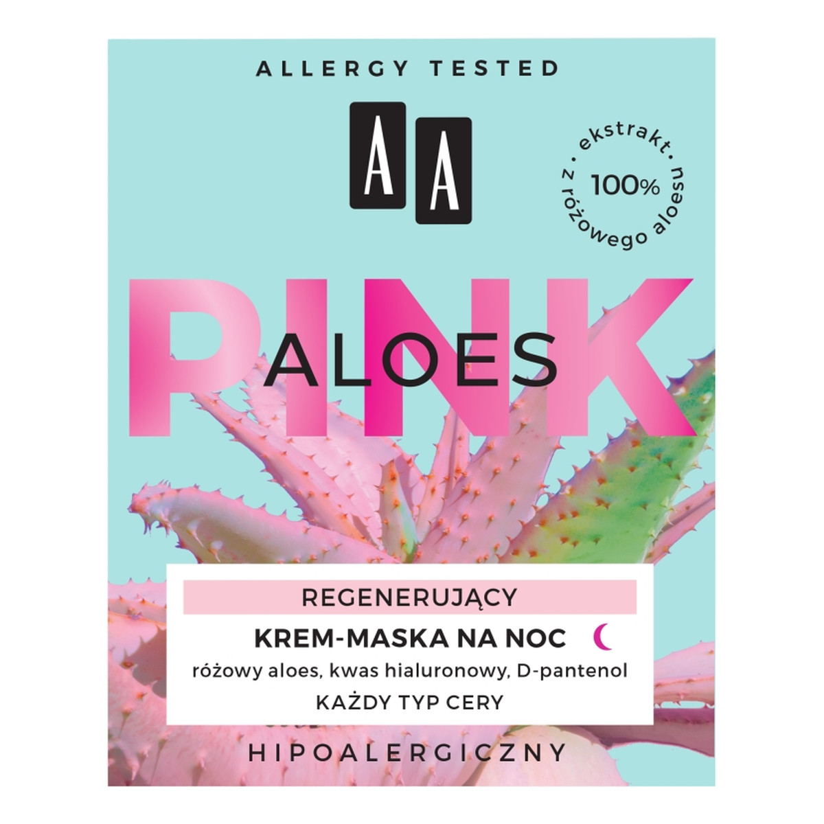 AA Aloes Pink regenerujący krem-maska na noc 50ml