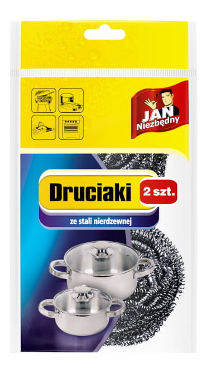 Zmywak druciak ze stali nierdzewnej 2 sztuki