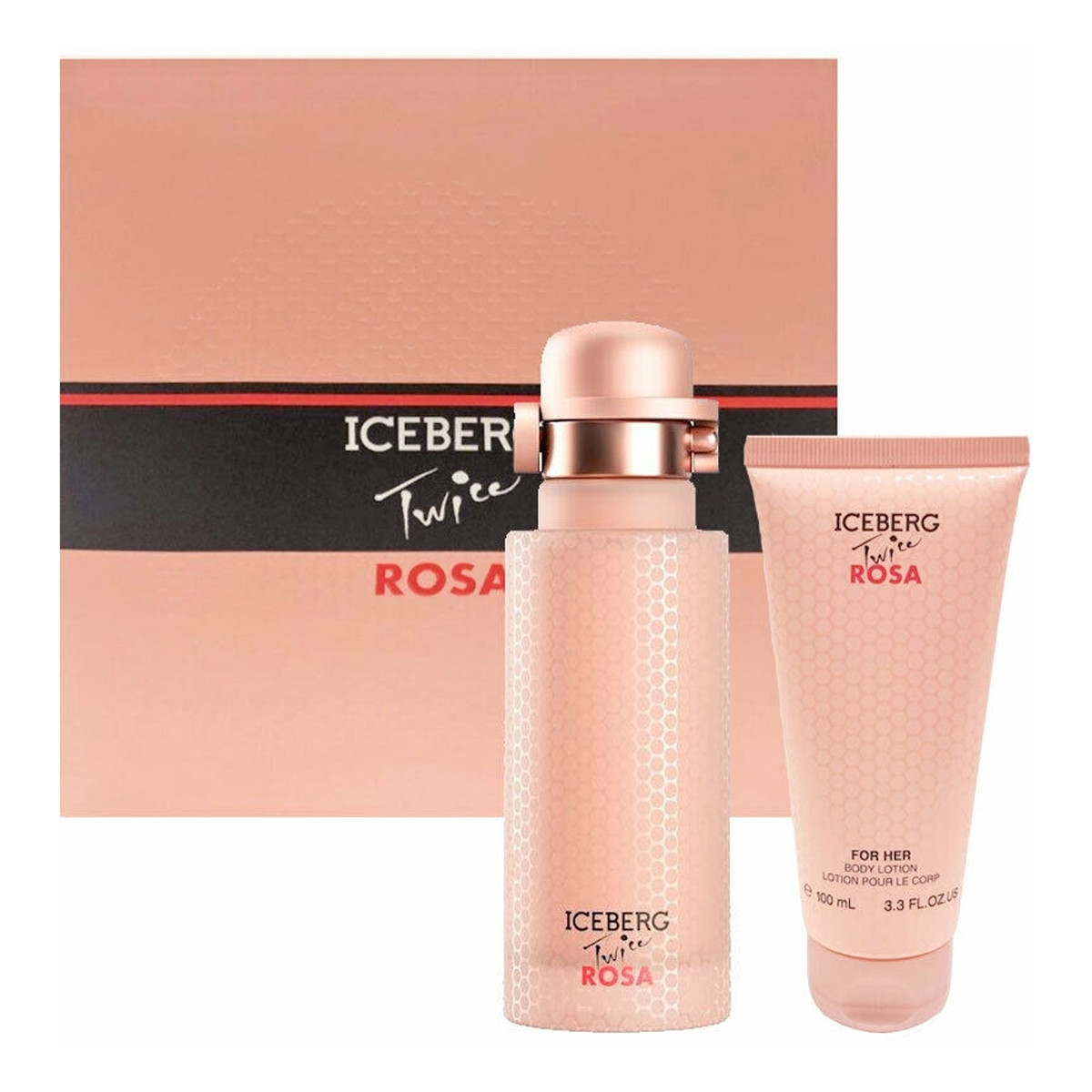 Iceberg Twice Rosa Zestaw woda toaletowa spray 125ml + balsam do ciała 100ml