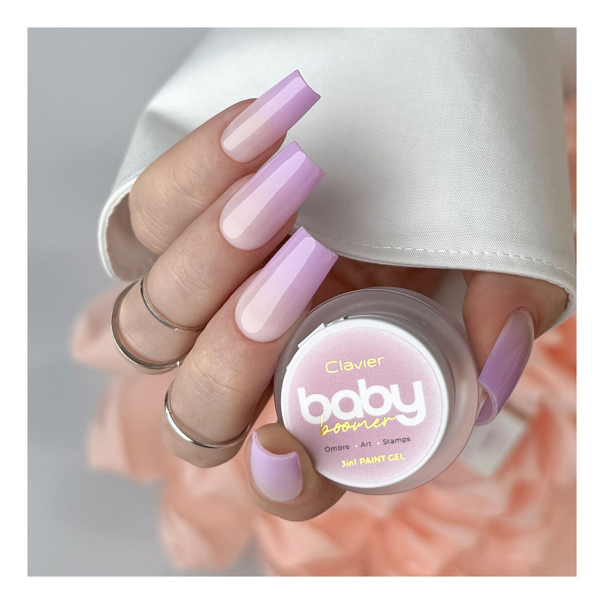 Clavier Baby Boomer Ombre żel do paznokci 3w1 3g