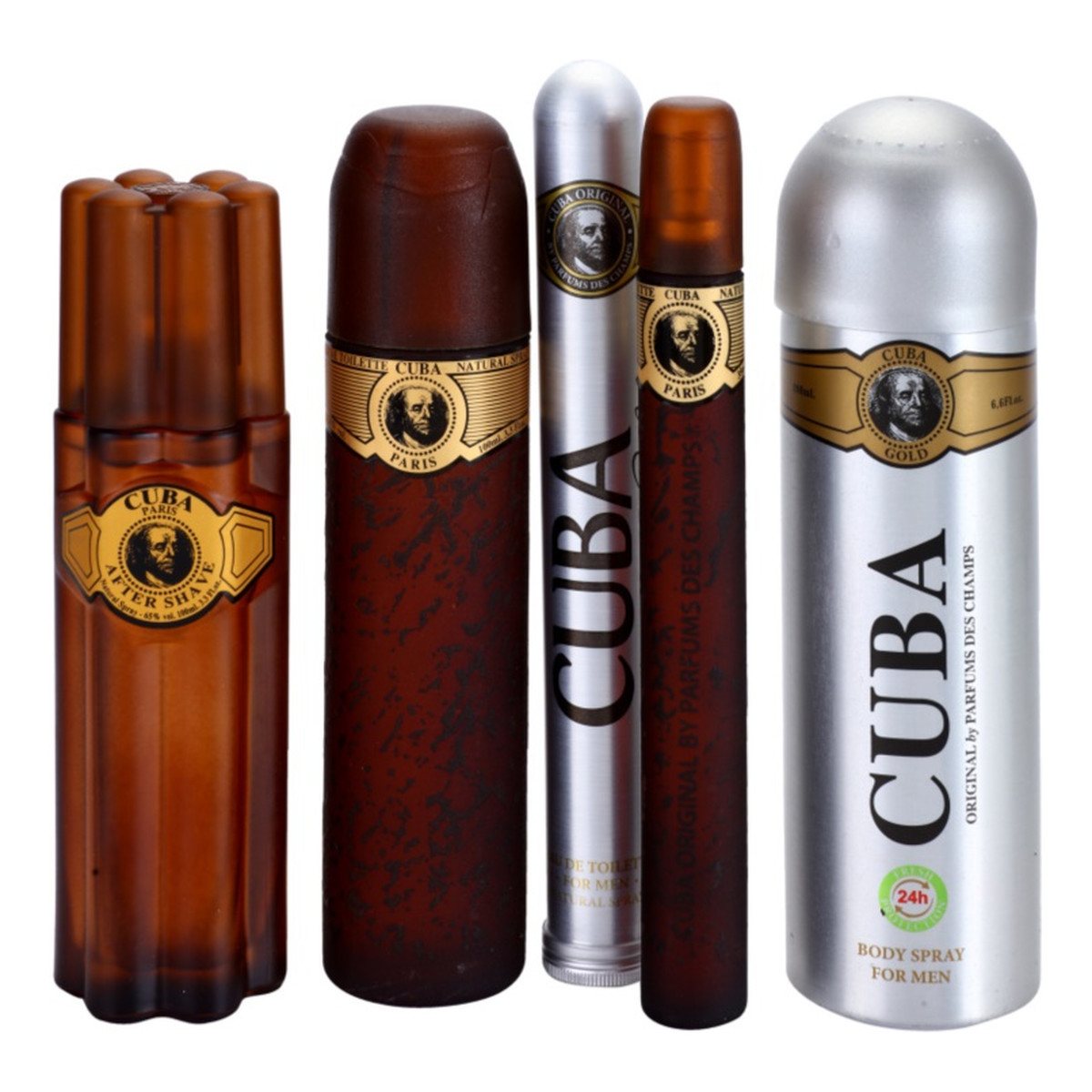 Cuba Gold Club Men Komplet Duże Wiaderko (woda toaletowa 100 ml + woda toaletowa 35 ml + dezodorant w sprayu 200 ml + woda po goleniu 100 ml)