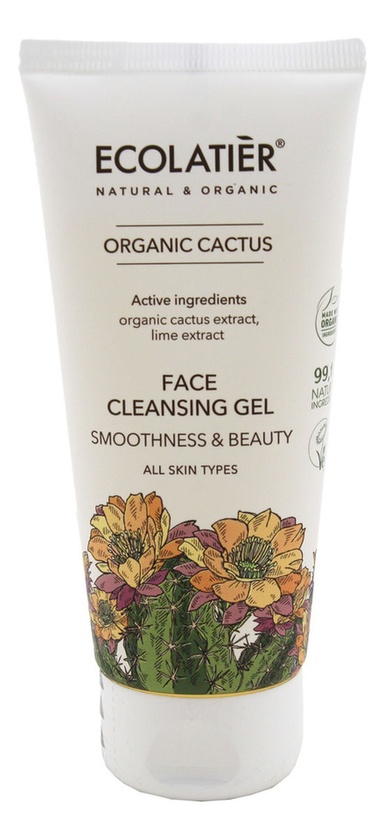 Organic Cactus Żel do twarzy oczyszczający, każdy rodzaj cery