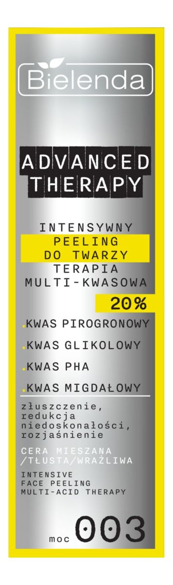 Intensywny peeling do twarzy terapia multi- kwasowa 20%