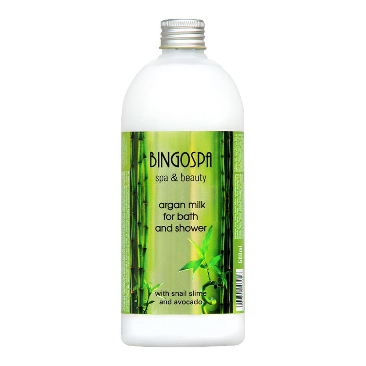 BINGOSPA Mleczko arganowe do kąpieli ze śluzem ślimaka i awokado 500ml