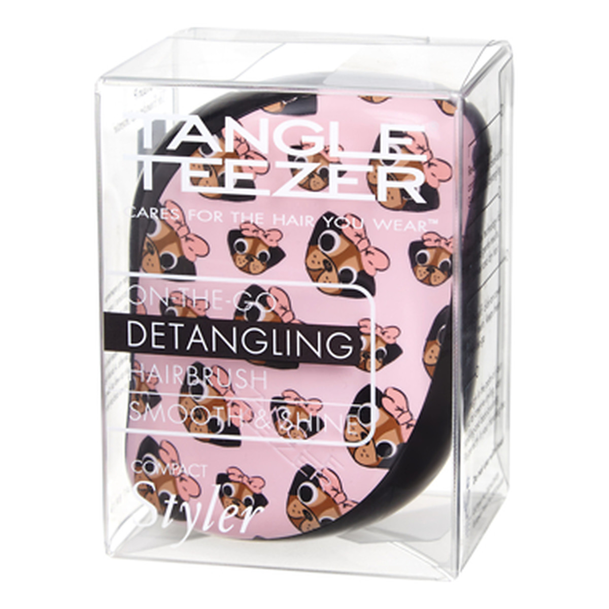 Tangle Teezer Compact Styler Pug Love Szczotka Do Włosów Różowa W Pieski Mopsiki