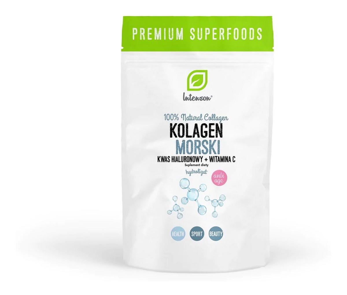 Kolagen morski + kwas hialuronowy + witamina c suplement diety 60g