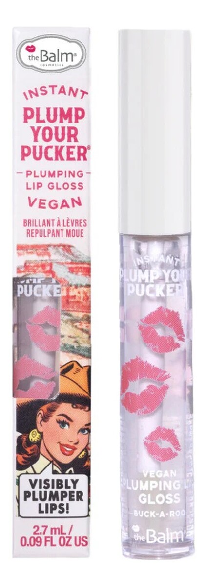 Instant plump your pucker plumping lip gloss błyszczyk powiększający usta buck-a-roo