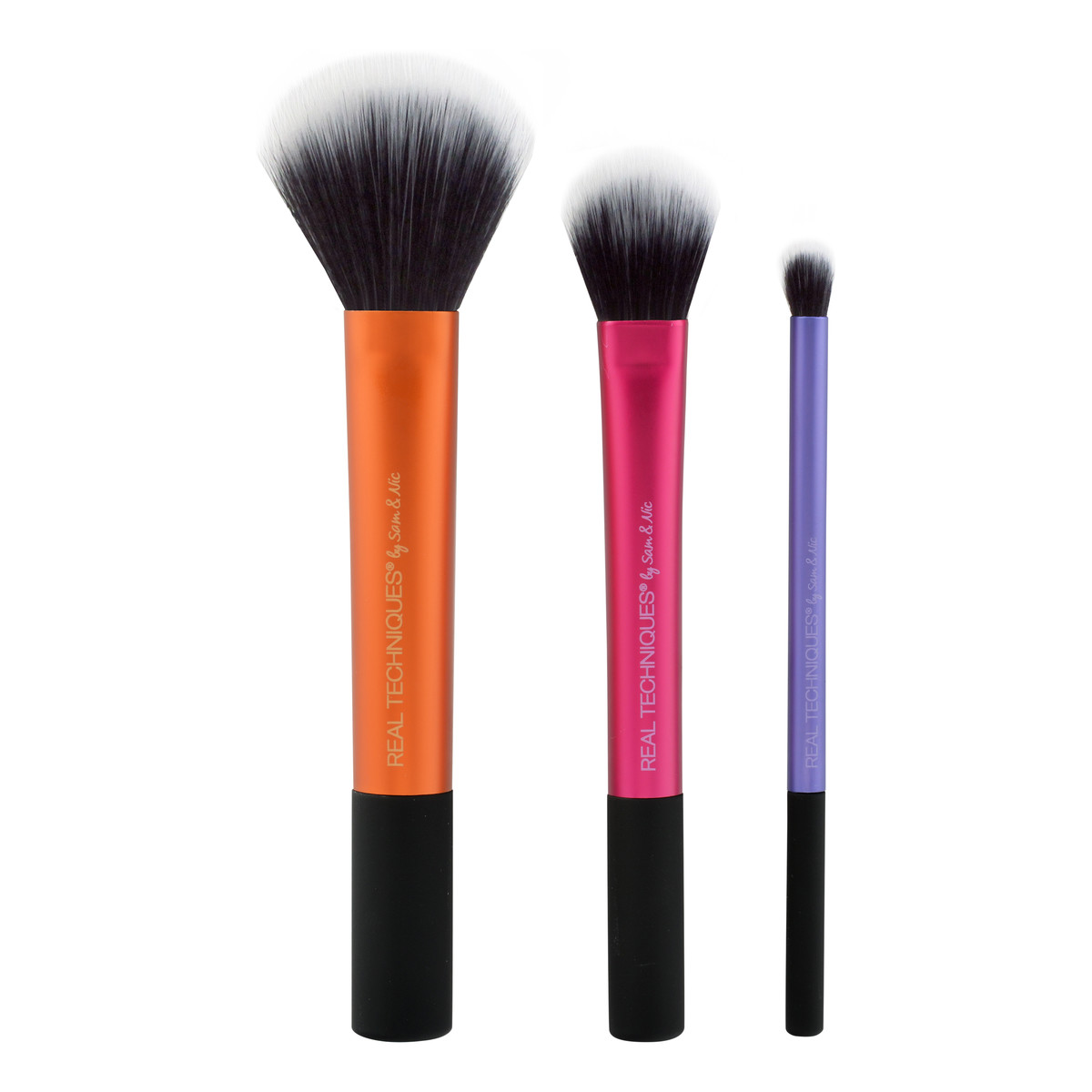 Real Techniques Duo Fiber Brush Collection Zestaw 3 Pędzli Do Makijażu