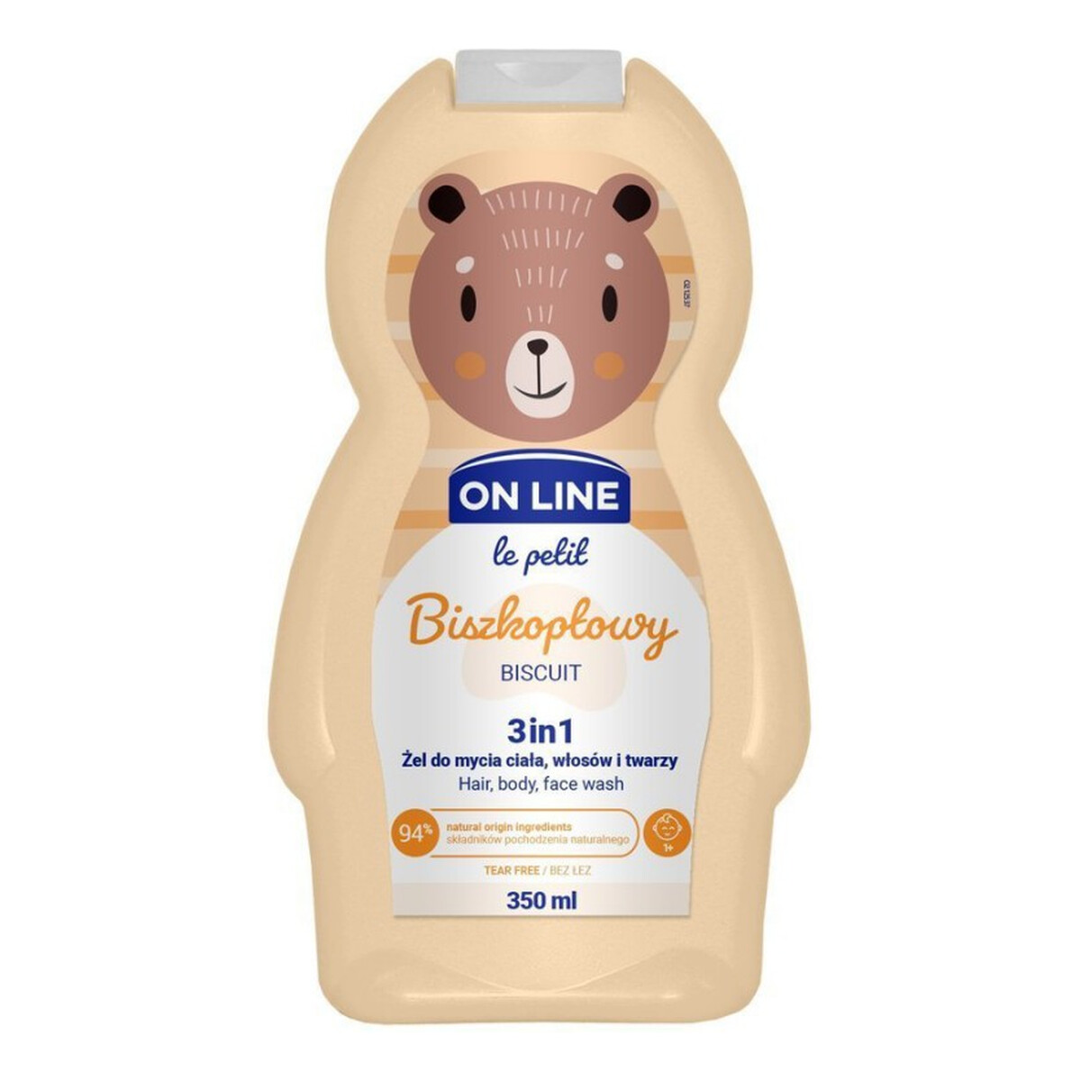 On Line Le Petit Żel do mycia ciała,włosów i twarzy 3w1 dla dzieci Biszkoptowy 350ml