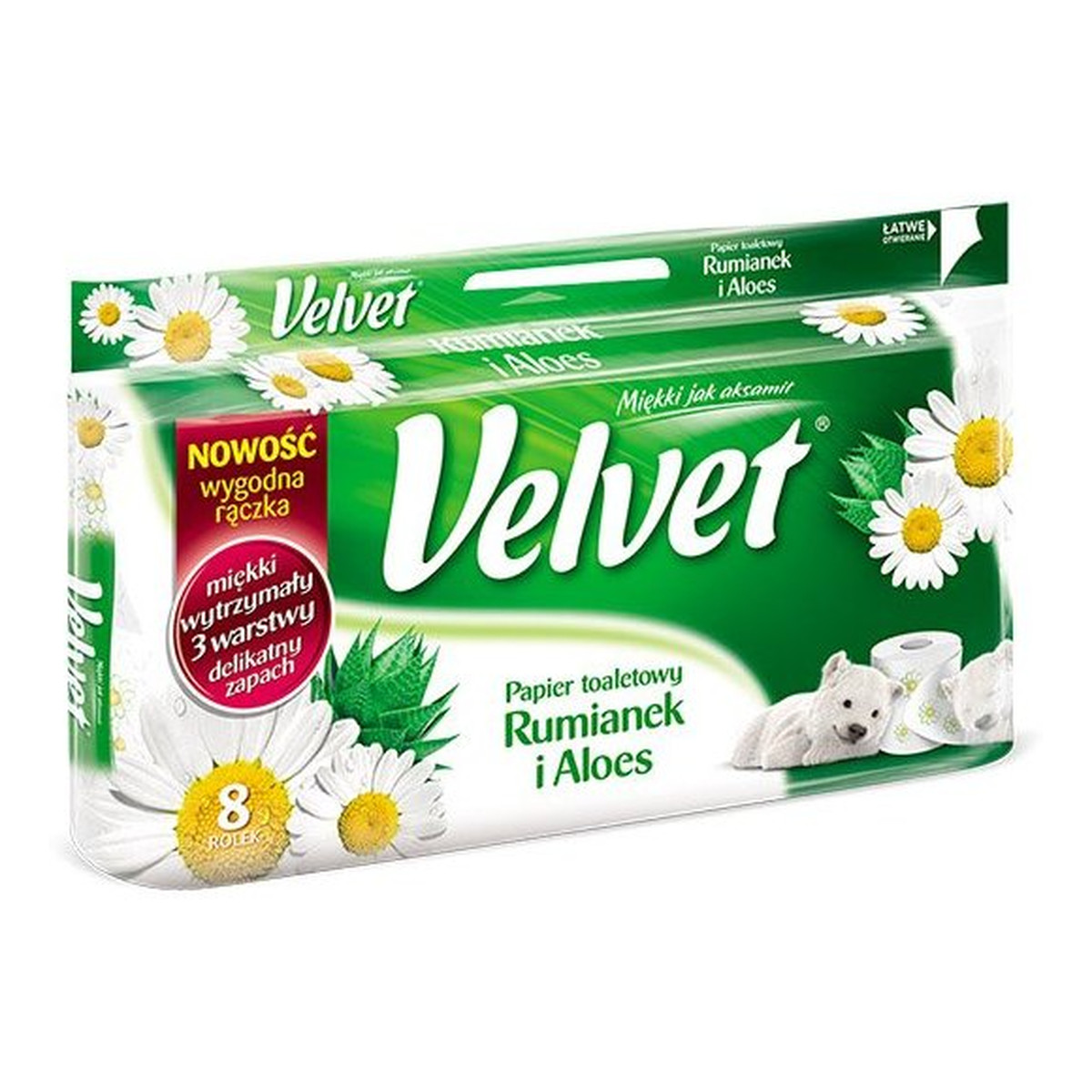 Velvet Papier toaletowy zapachowy Rumianek i Aloes 8rolek