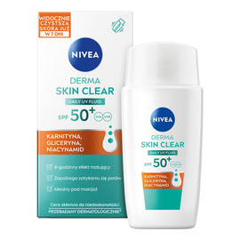 Derma skin clear daily uv fluid spf50+ pod makijaż