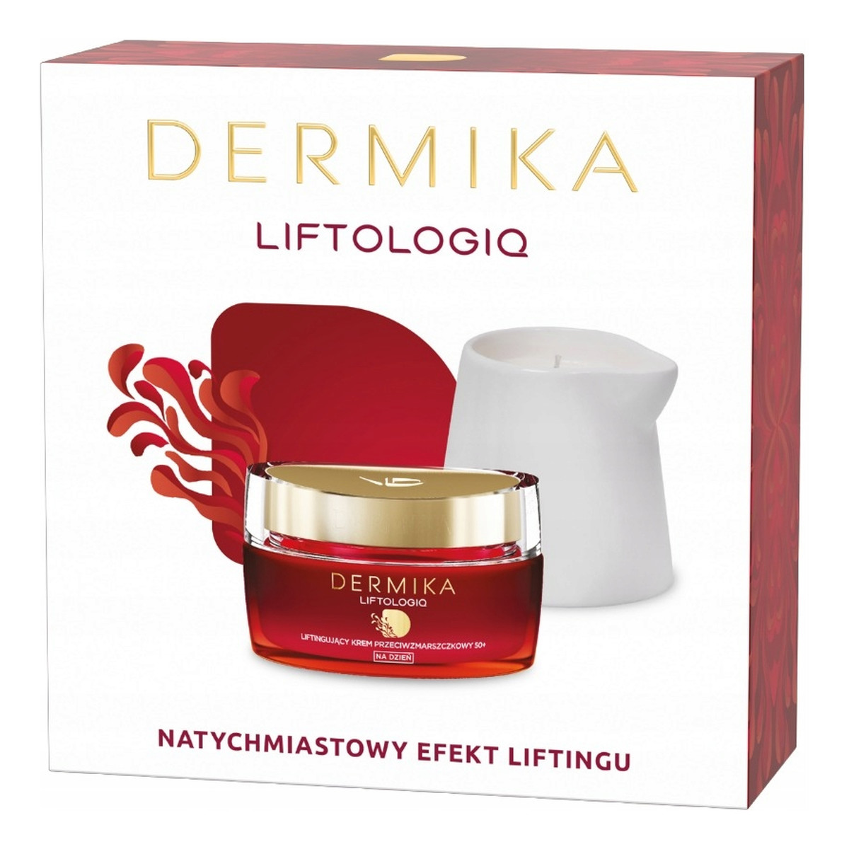 Dermika Liftologiq zestaw (krem Przeciwzmarszczkowy 50+ na dzień + świeca)