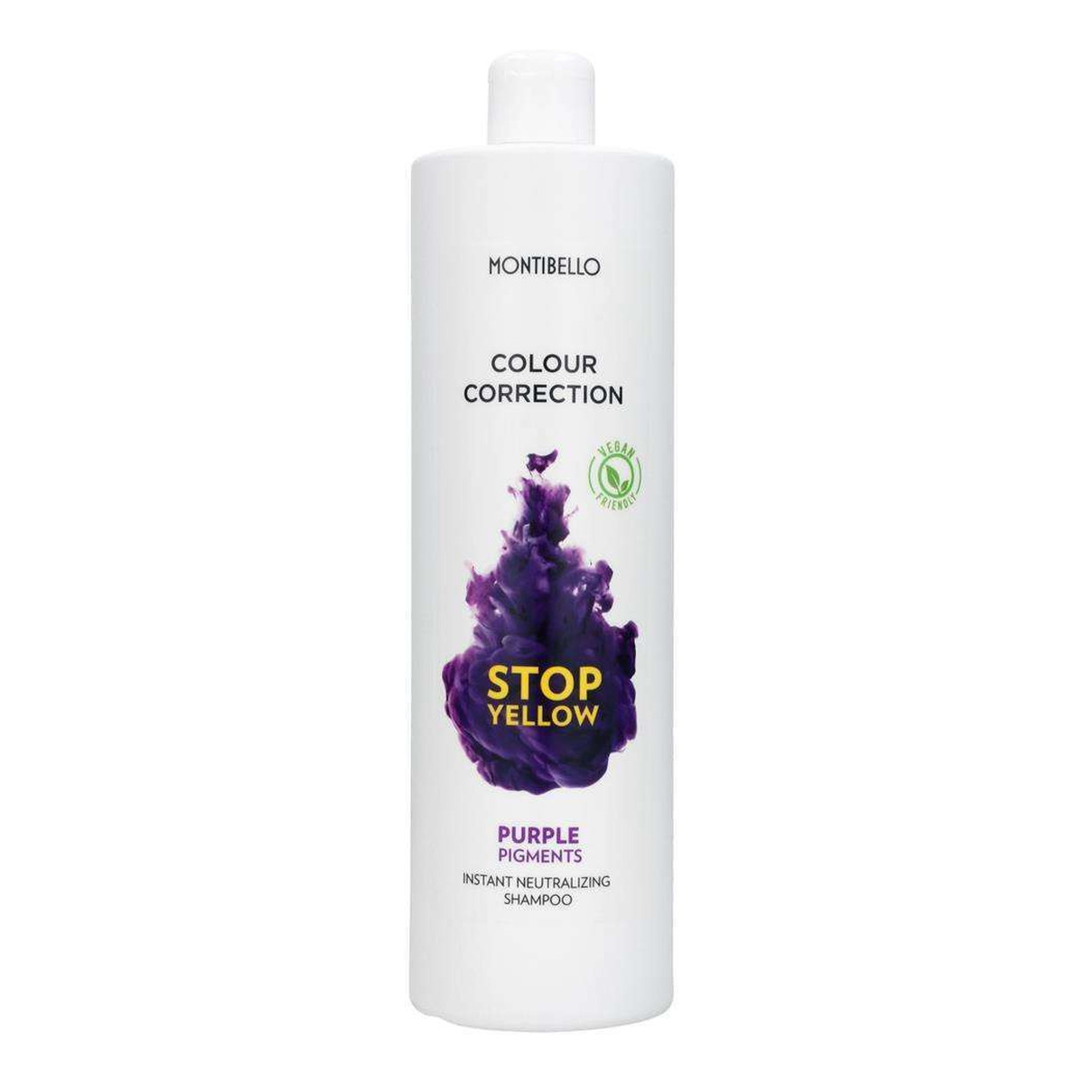 Montibello Stop Yellow Szampon tonujący neutralizuje niepożądane żółte odcienie na włosach blond, włosach farbowanych i rozjaśnianych 1000ml