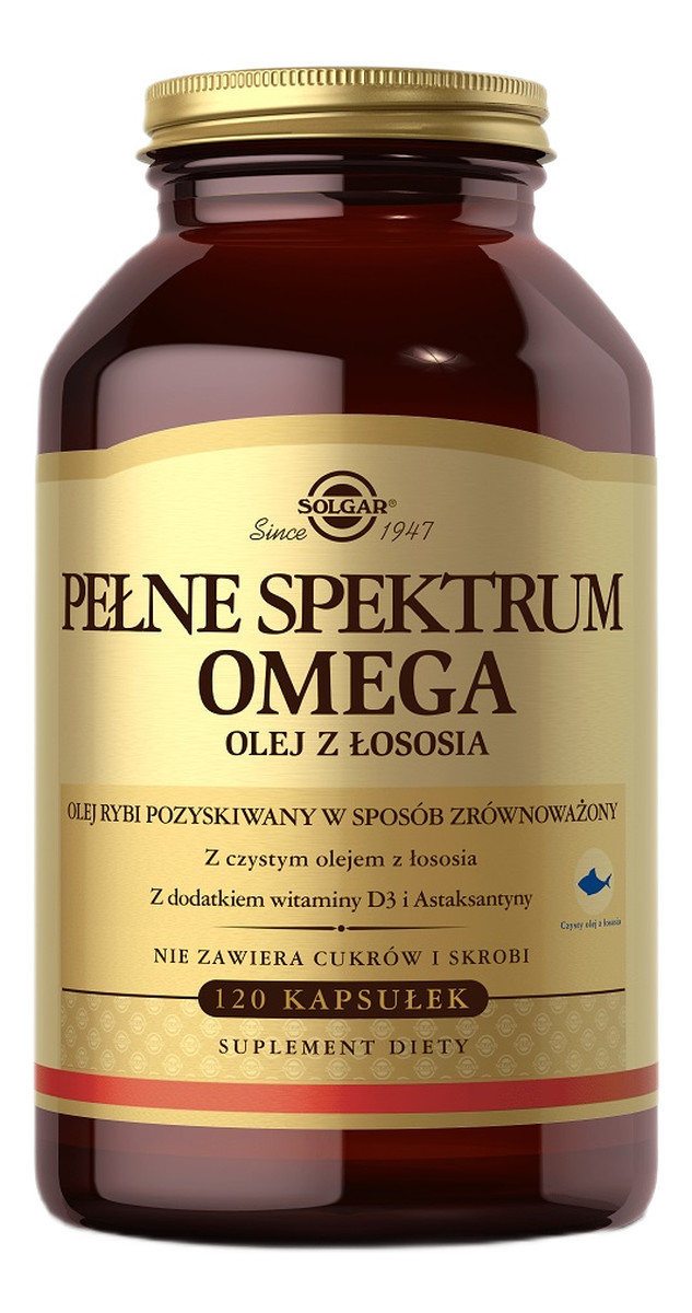 Pełne spektrum omega olej z łososia suplement diety 120 kapsułek