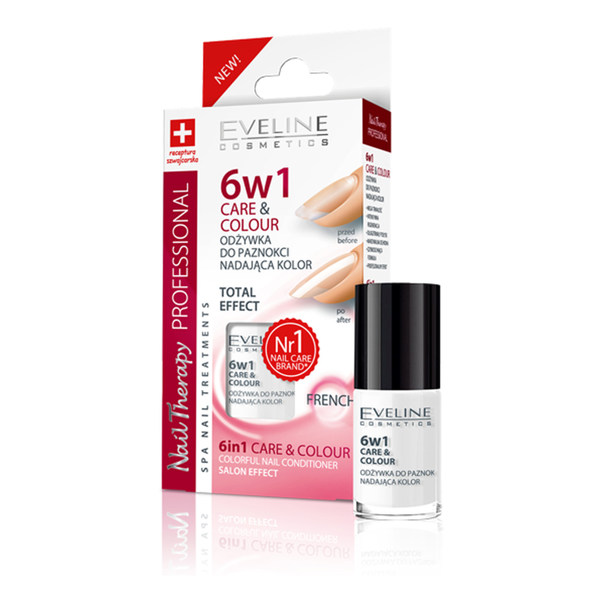 Eveline Nail Therapy Professional Care&Colour Odżywka Do Paznokci Nadająca Kolor 6w1 5ml