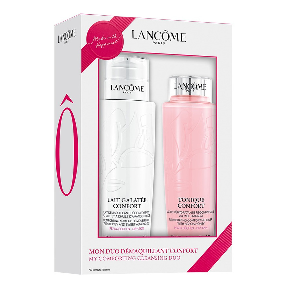 Lancome Confort Cleansing Duo Zestaw lait galatee confort mleczko do demakijażu 400ml + tonique confort tonik do twarzy 400ml