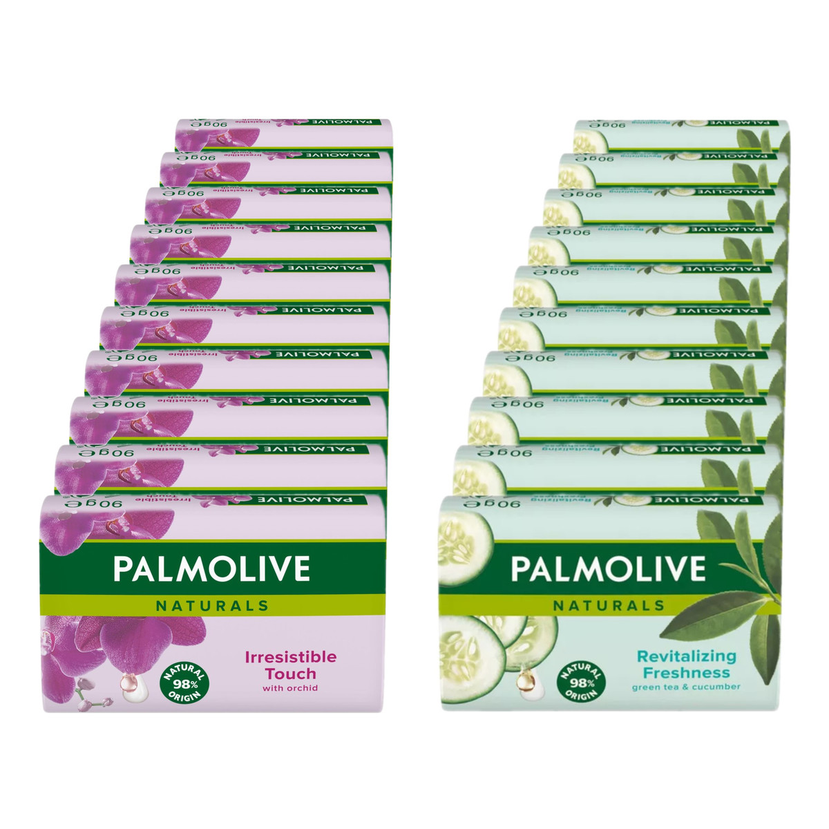 Palmolive Naturals Mydło toaletowe 10xOrchidea + 10xOgórek 20x90g