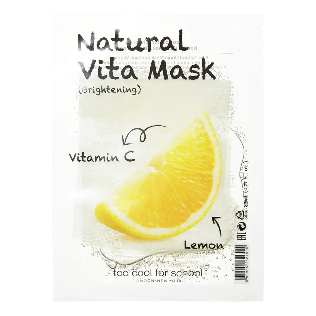 Too Cool For School Natural Vita Mask Naturalna maska rozświetlająca do twarzy Brightening 23g