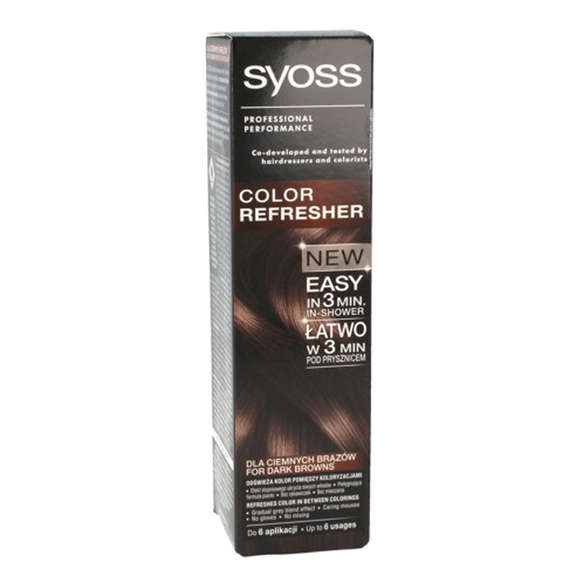 Syoss Color Refresher pianka odświeżająca kolor do włosów ciemno brązowych 75ml