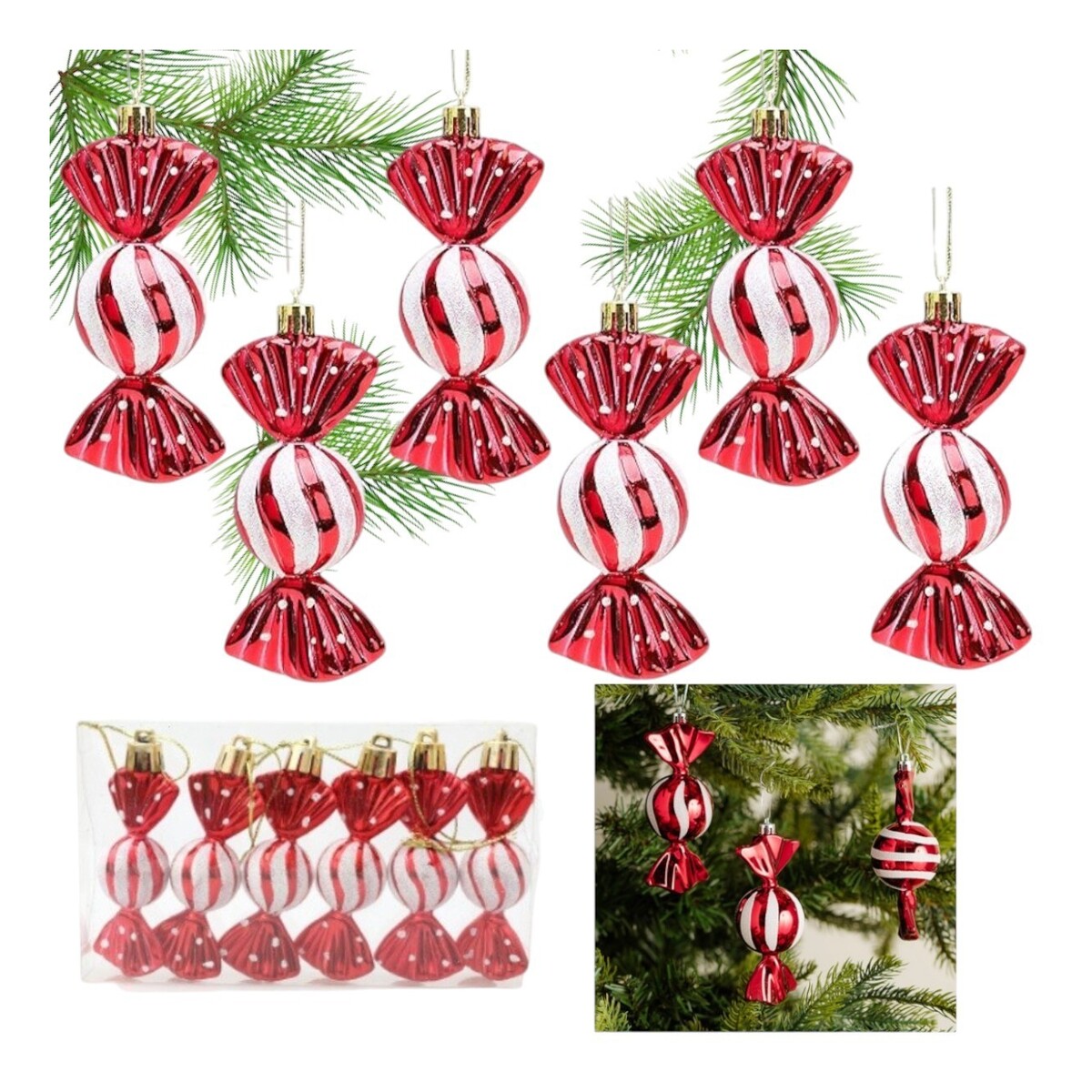 Komplet bombek na choinkę