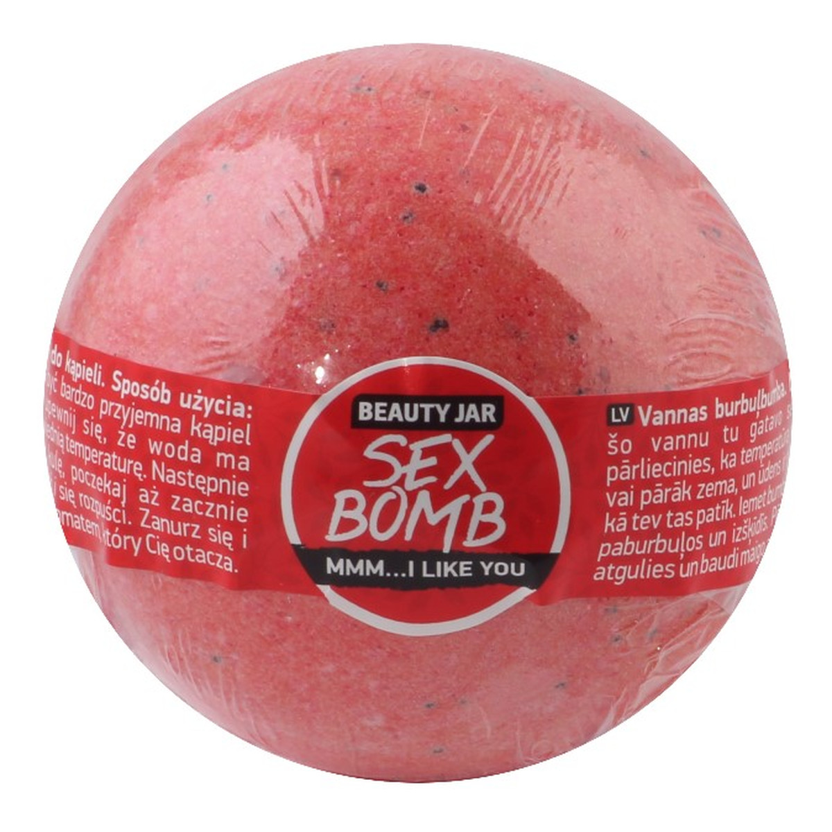 Beauty Jar SEX BOMB Musująca kula do kąpieli ze słodkim olejem migdałowym i makiem 150g