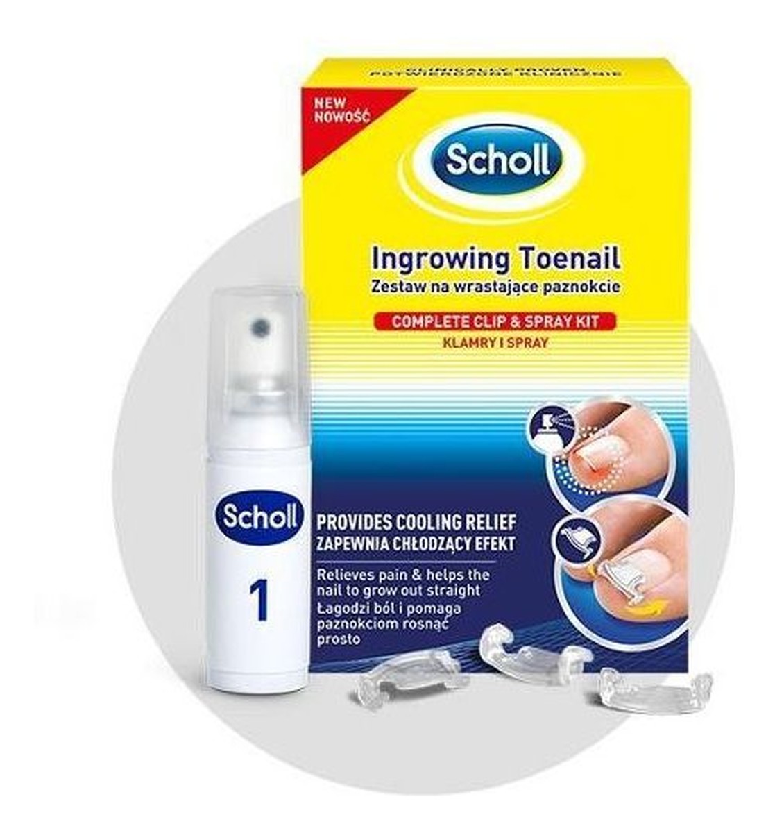 SCHOLL INGROWING TOENAIL Zestaw na wrastające paznokcie Chłodzący